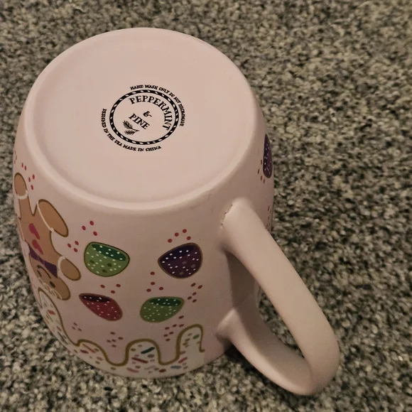 Gingerbread Man Pink Mug With Candy Treats Peppermint & Pine - Picture 2 of 3